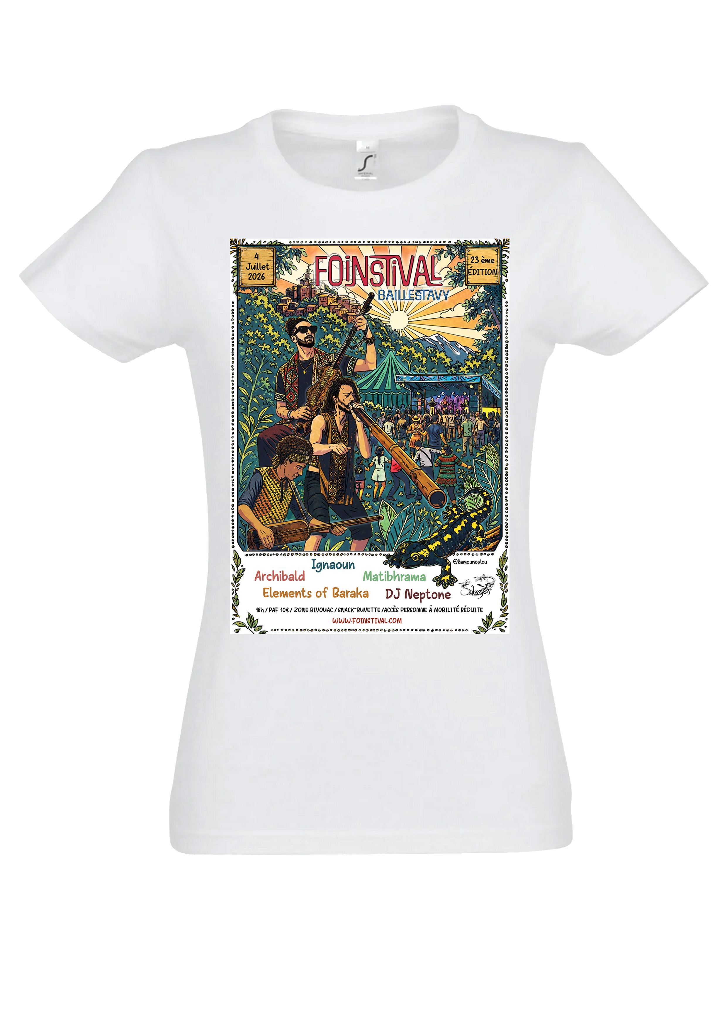 T-shirt FEMME Col U- FOINSTIVAL