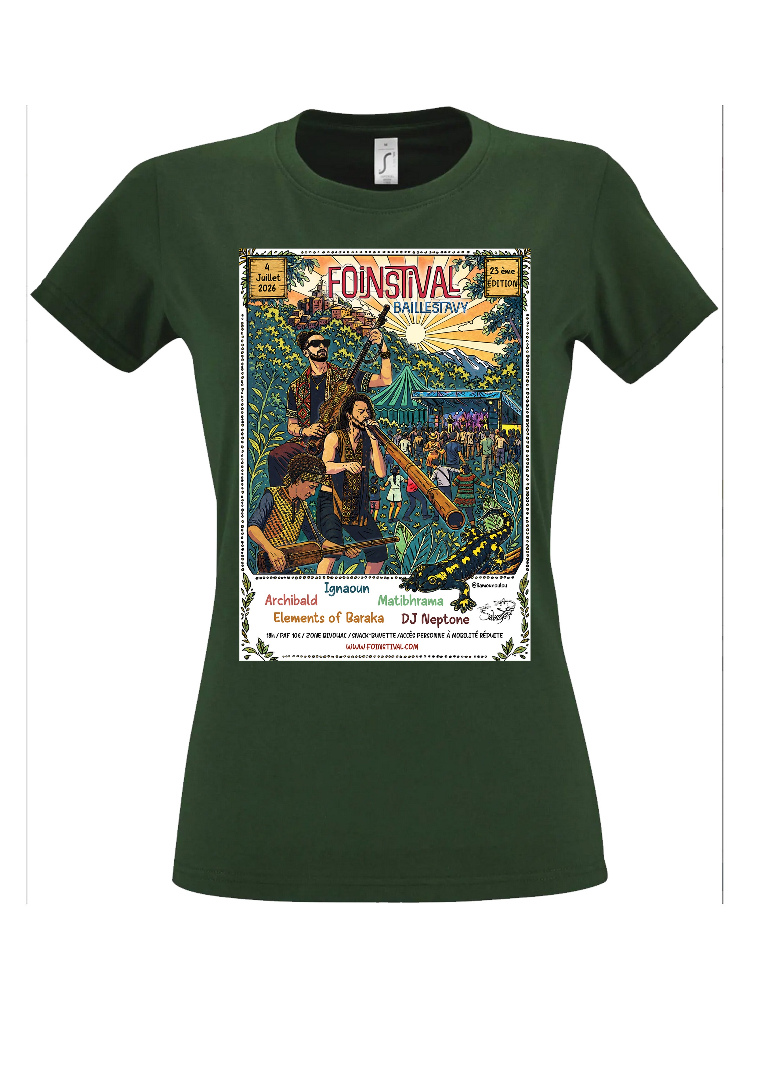 T-shirt FEMME Col U- FOINSTIVAL